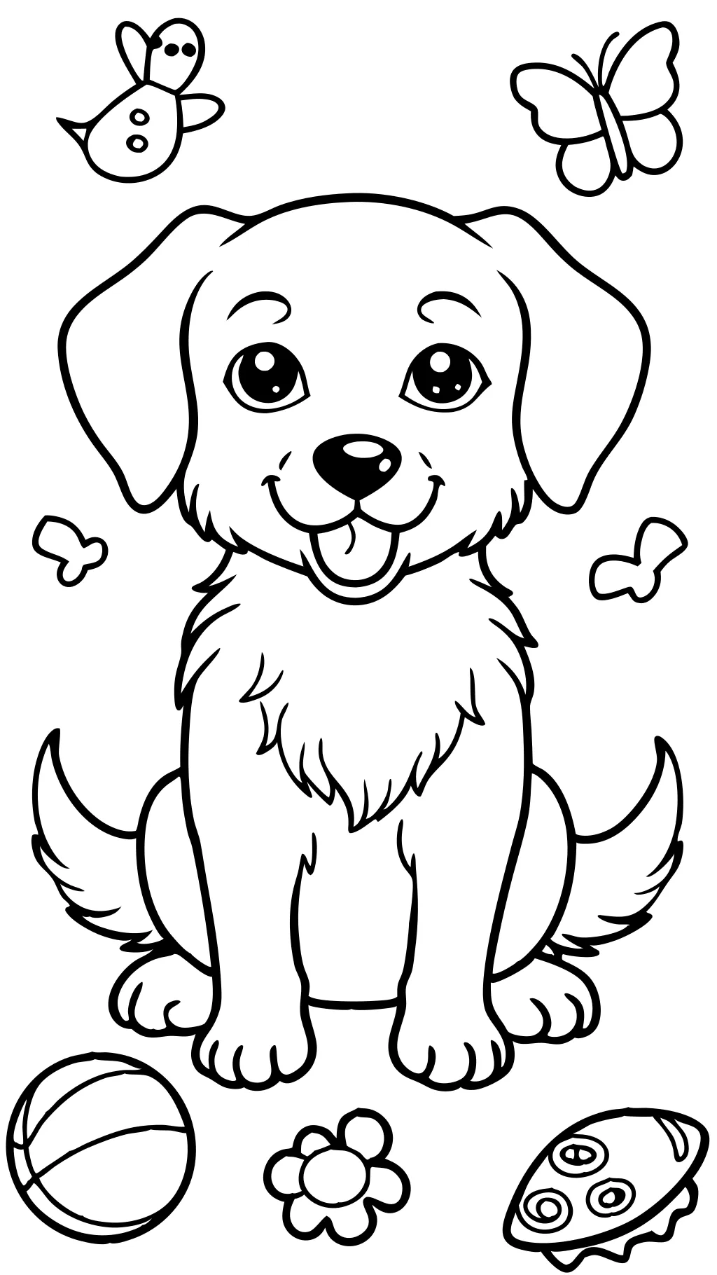 golden retriever puppy coloring page